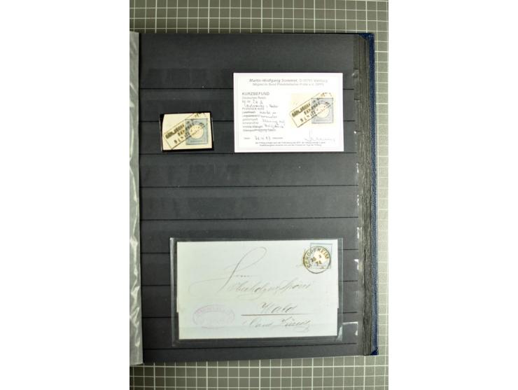 1872/74, sehr schöne gestempelte Brustschild-Sammlung inkl. Briefstücken und Briefen, dabei fast auschließlich sehr schöne Ma