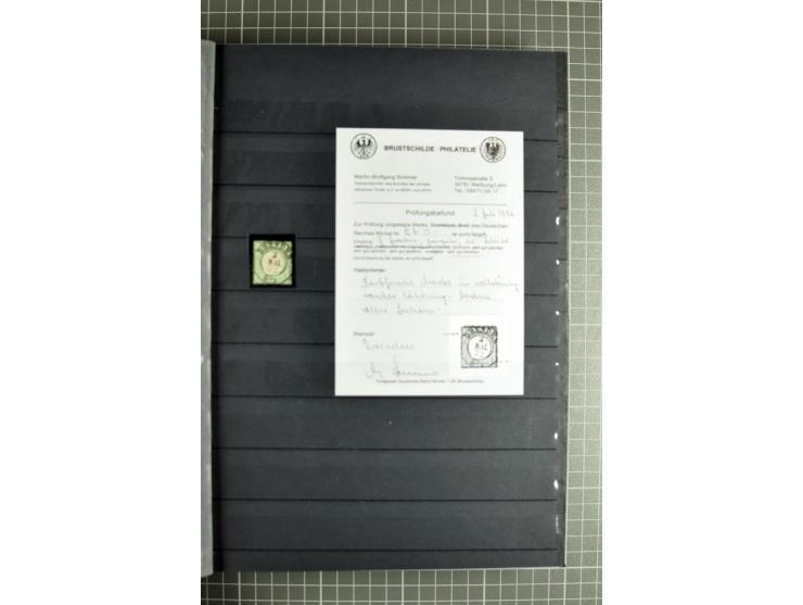 1872/74, sehr schöne gestempelte Brustschild-Sammlung inkl. Briefstücken und Briefen, dabei fast auschließlich sehr schöne Ma
