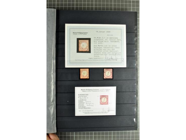 1872/74, sehr schöne gestempelte Brustschild-Sammlung inkl. Briefstücken und Briefen, dabei fast auschließlich sehr schöne Ma