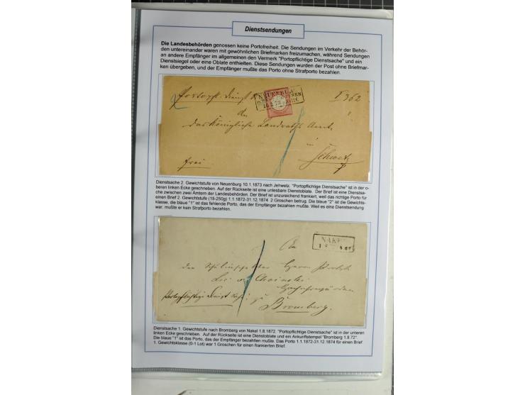 1875/1918, umfangreiche gestempelte Sammlung inkl. etwas Dienst ab Mi.-Nr. I (auf Brief) mit vielen Farben, Zwischenstegpaare