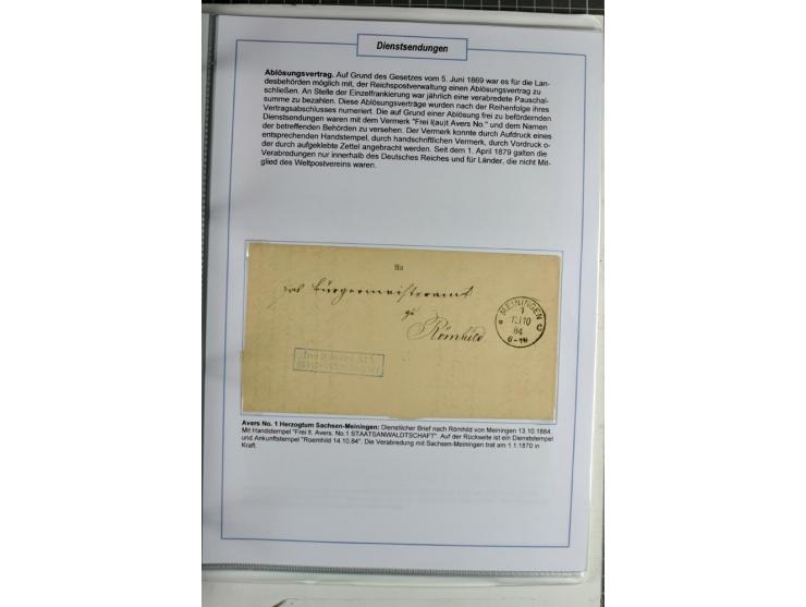 1875/1918, umfangreiche gestempelte Sammlung inkl. etwas Dienst ab Mi.-Nr. I (auf Brief) mit vielen Farben, Zwischenstegpaare