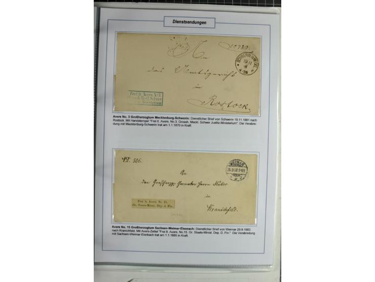1875/1918, umfangreiche gestempelte Sammlung inkl. etwas Dienst ab Mi.-Nr. I (auf Brief) mit vielen Farben, Zwischenstegpaare