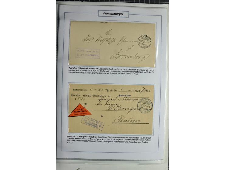 1875/1918, umfangreiche gestempelte Sammlung inkl. etwas Dienst ab Mi.-Nr. I (auf Brief) mit vielen Farben, Zwischenstegpaare