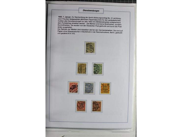 1875/1918, umfangreiche gestempelte Sammlung inkl. etwas Dienst ab Mi.-Nr. I (auf Brief) mit vielen Farben, Zwischenstegpaare