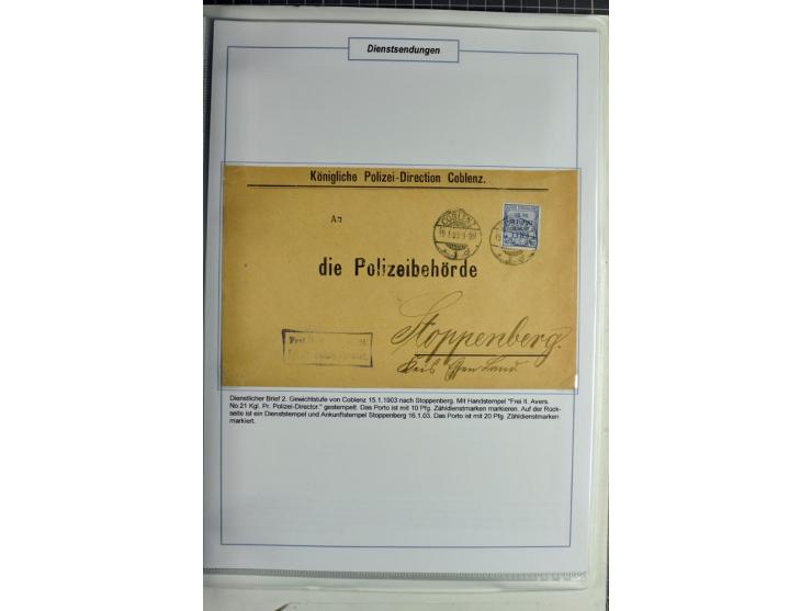 1875/1918, umfangreiche gestempelte Sammlung inkl. etwas Dienst ab Mi.-Nr. I (auf Brief) mit vielen Farben, Zwischenstegpaare