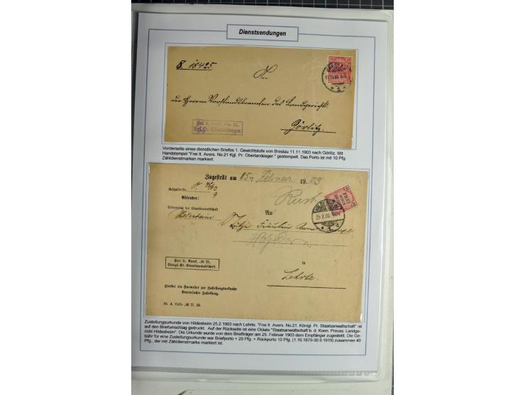 1875/1918, umfangreiche gestempelte Sammlung inkl. etwas Dienst ab Mi.-Nr. I (auf Brief) mit vielen Farben, Zwischenstegpaare