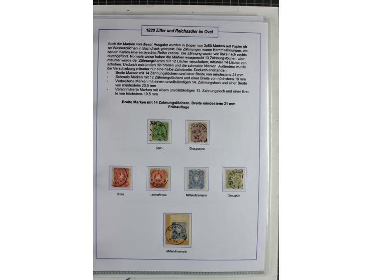1875/1918, umfangreiche gestempelte Sammlung inkl. etwas Dienst ab Mi.-Nr. I (auf Brief) mit vielen Farben, Zwischenstegpaare