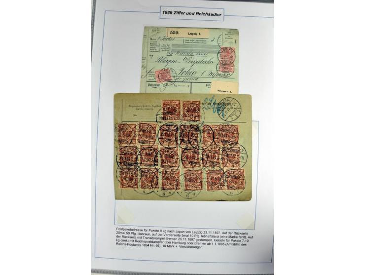 1875/1918, umfangreiche gestempelte Sammlung inkl. etwas Dienst ab Mi.-Nr. I (auf Brief) mit vielen Farben, Zwischenstegpaare