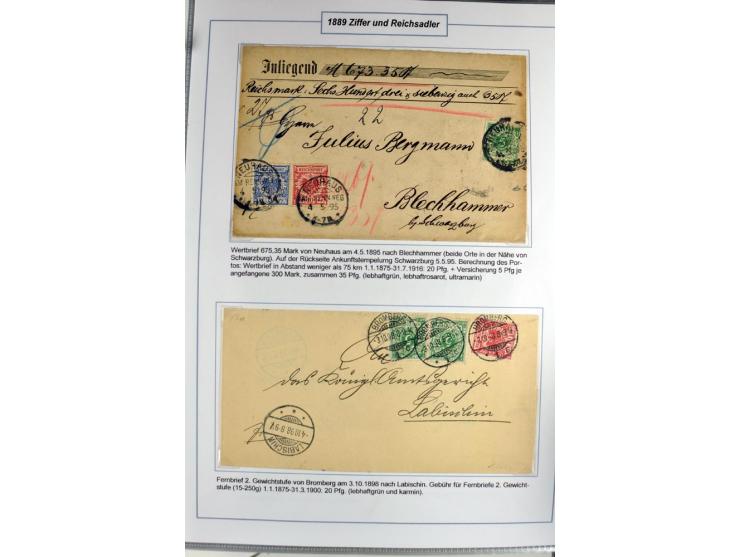 1875/1918, umfangreiche gestempelte Sammlung inkl. etwas Dienst ab Mi.-Nr. I (auf Brief) mit vielen Farben, Zwischenstegpaare