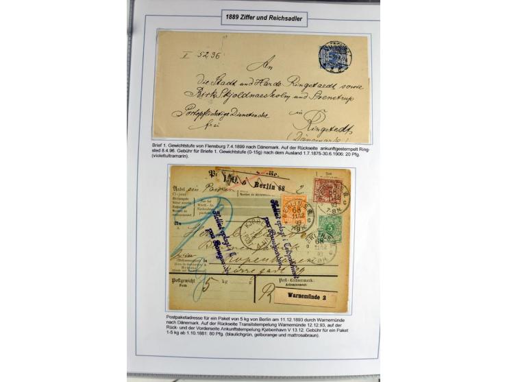 1875/1918, umfangreiche gestempelte Sammlung inkl. etwas Dienst ab Mi.-Nr. I (auf Brief) mit vielen Farben, Zwischenstegpaare