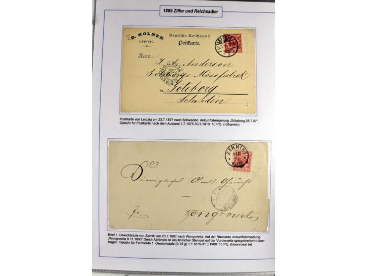 1875/1918, umfangreiche gestempelte Sammlung inkl. etwas Dienst ab Mi.-Nr. I (auf Brief) mit vielen Farben, Zwischenstegpaare
