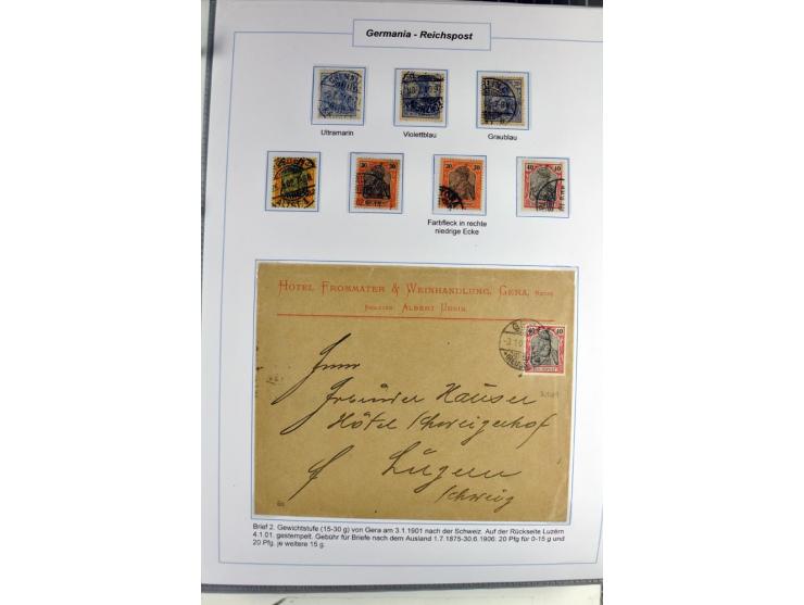 1875/1918, umfangreiche gestempelte Sammlung inkl. etwas Dienst ab Mi.-Nr. I (auf Brief) mit vielen Farben, Zwischenstegpaare