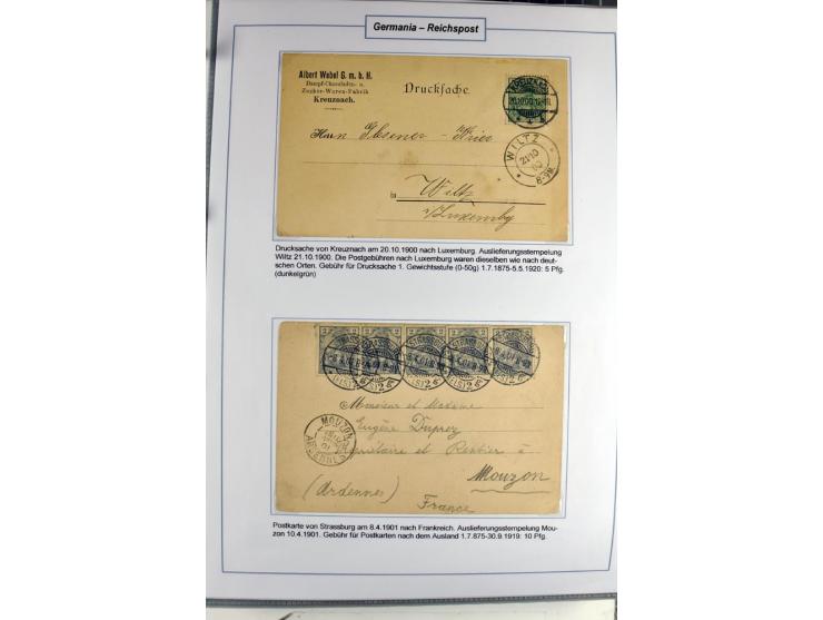 1875/1918, umfangreiche gestempelte Sammlung inkl. etwas Dienst ab Mi.-Nr. I (auf Brief) mit vielen Farben, Zwischenstegpaare