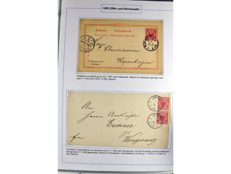 1875/1918, umfangreiche gestempelte Sammlung inkl. etwas Dienst ab Mi.-Nr. I (auf Brief) mit vielen Farben, Zwischenstegpaare