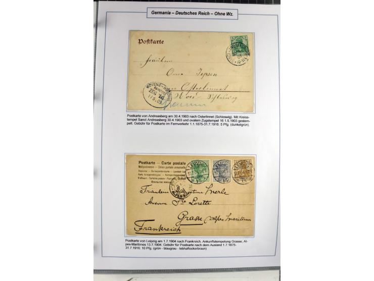 1875/1918, umfangreiche gestempelte Sammlung inkl. etwas Dienst ab Mi.-Nr. I (auf Brief) mit vielen Farben, Zwischenstegpaare