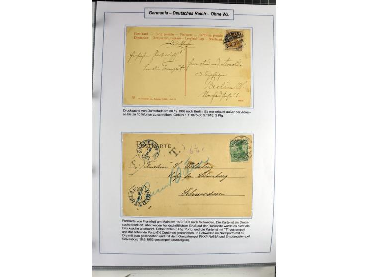 1875/1918, umfangreiche gestempelte Sammlung inkl. etwas Dienst ab Mi.-Nr. I (auf Brief) mit vielen Farben, Zwischenstegpaare