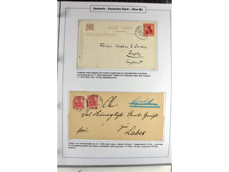 1875/1918, umfangreiche gestempelte Sammlung inkl. etwas Dienst ab Mi.-Nr. I (auf Brief) mit vielen Farben, Zwischenstegpaare