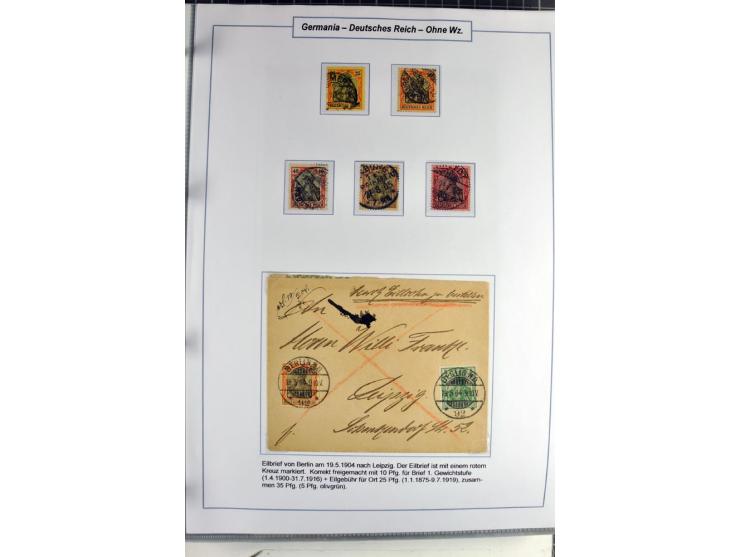 1875/1918, umfangreiche gestempelte Sammlung inkl. etwas Dienst ab Mi.-Nr. I (auf Brief) mit vielen Farben, Zwischenstegpaare