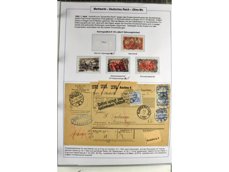 1875/1918, umfangreiche gestempelte Sammlung inkl. etwas Dienst ab Mi.-Nr. I (auf Brief) mit vielen Farben, Zwischenstegpaare