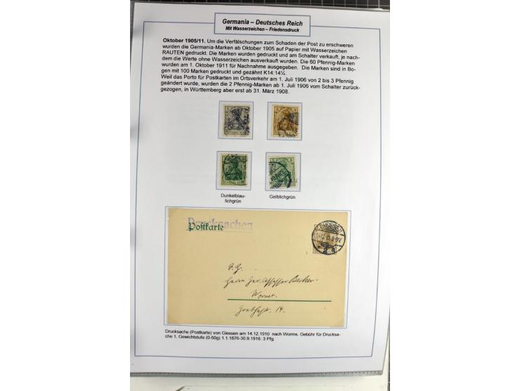 1875/1918, umfangreiche gestempelte Sammlung inkl. etwas Dienst ab Mi.-Nr. I (auf Brief) mit vielen Farben, Zwischenstegpaare