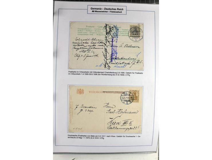 1875/1918, umfangreiche gestempelte Sammlung inkl. etwas Dienst ab Mi.-Nr. I (auf Brief) mit vielen Farben, Zwischenstegpaare