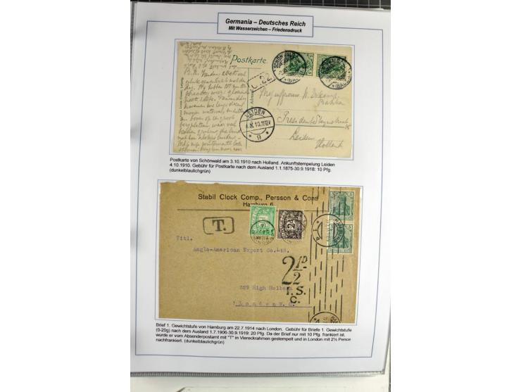 1875/1918, umfangreiche gestempelte Sammlung inkl. etwas Dienst ab Mi.-Nr. I (auf Brief) mit vielen Farben, Zwischenstegpaare