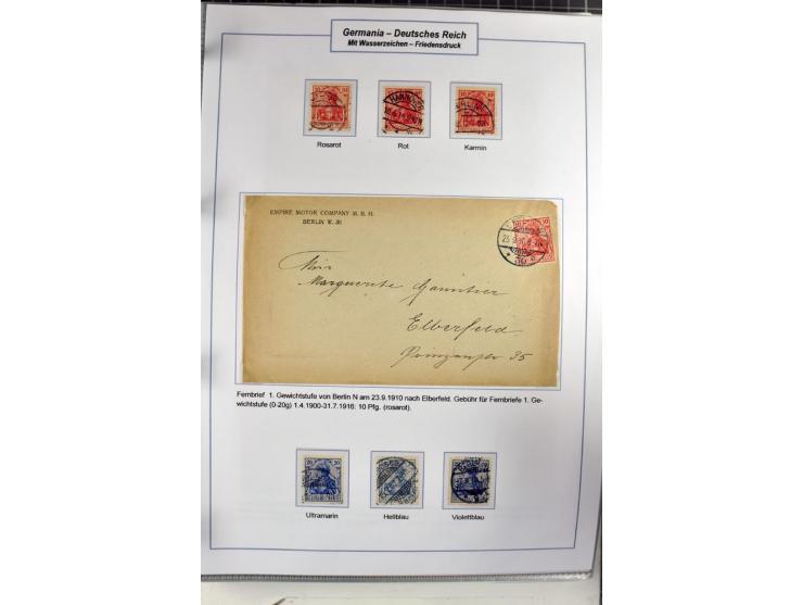 1875/1918, umfangreiche gestempelte Sammlung inkl. etwas Dienst ab Mi.-Nr. I (auf Brief) mit vielen Farben, Zwischenstegpaare