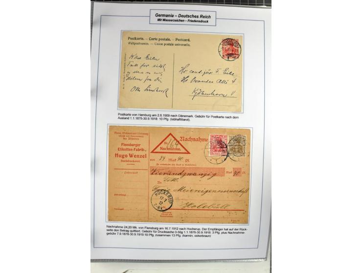 1875/1918, umfangreiche gestempelte Sammlung inkl. etwas Dienst ab Mi.-Nr. I (auf Brief) mit vielen Farben, Zwischenstegpaare