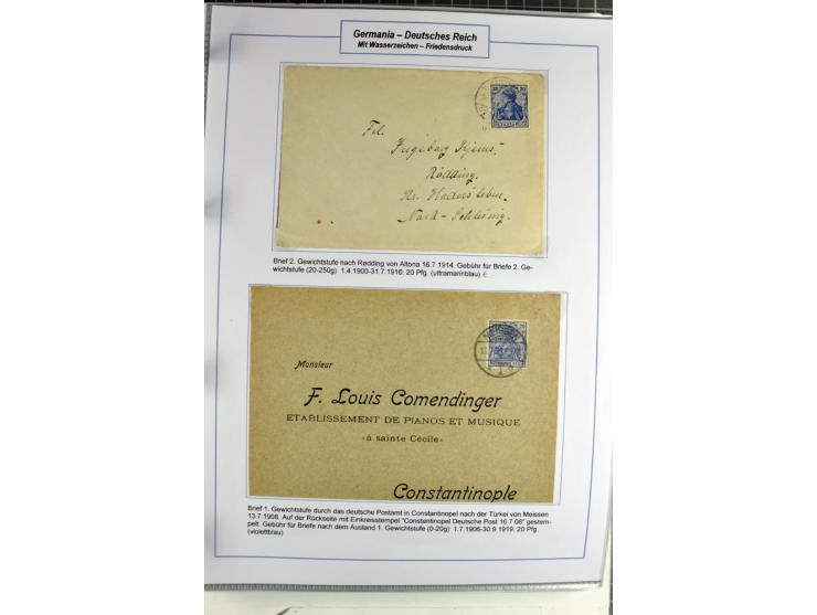 1875/1918, umfangreiche gestempelte Sammlung inkl. etwas Dienst ab Mi.-Nr. I (auf Brief) mit vielen Farben, Zwischenstegpaare