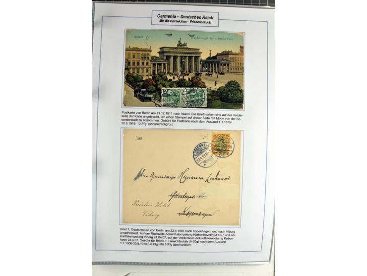 1875/1918, umfangreiche gestempelte Sammlung inkl. etwas Dienst ab Mi.-Nr. I (auf Brief) mit vielen Farben, Zwischenstegpaare