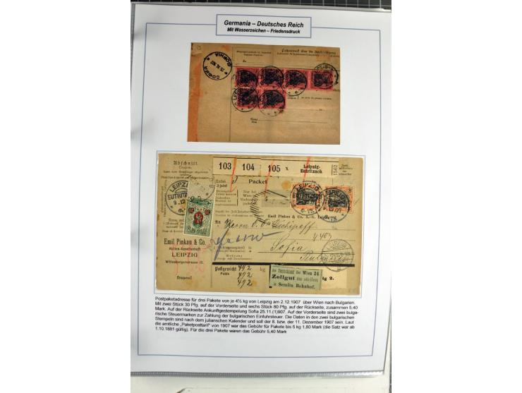 1875/1918, umfangreiche gestempelte Sammlung inkl. etwas Dienst ab Mi.-Nr. I (auf Brief) mit vielen Farben, Zwischenstegpaare