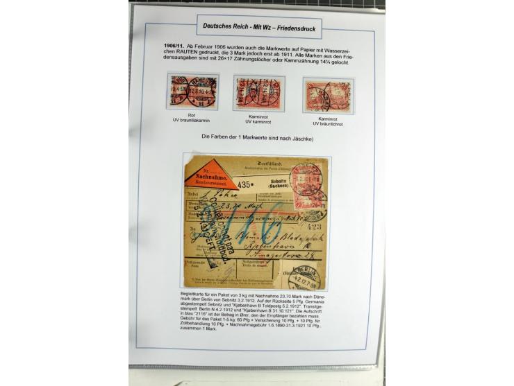 1875/1918, umfangreiche gestempelte Sammlung inkl. etwas Dienst ab Mi.-Nr. I (auf Brief) mit vielen Farben, Zwischenstegpaare