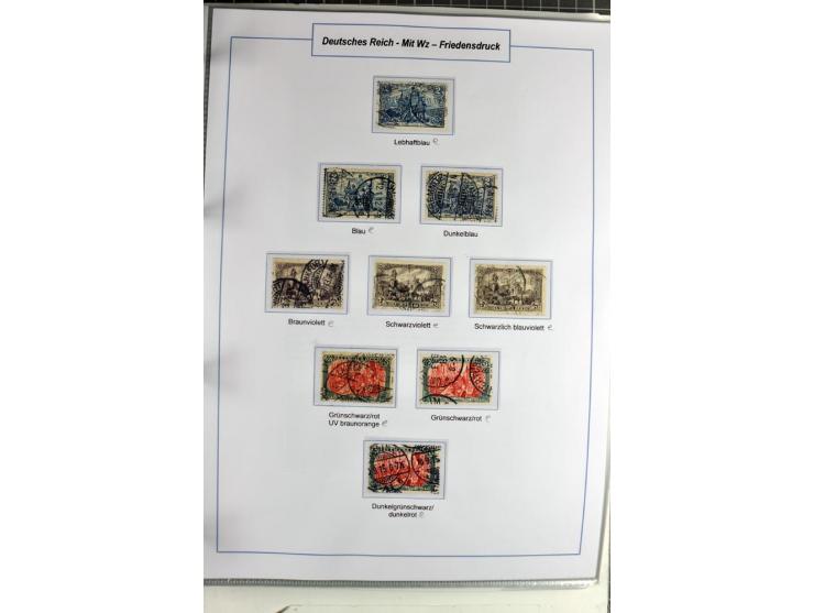 1875/1918, umfangreiche gestempelte Sammlung inkl. etwas Dienst ab Mi.-Nr. I (auf Brief) mit vielen Farben, Zwischenstegpaare