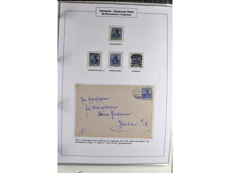 1875/1918, umfangreiche gestempelte Sammlung inkl. etwas Dienst ab Mi.-Nr. I (auf Brief) mit vielen Farben, Zwischenstegpaare