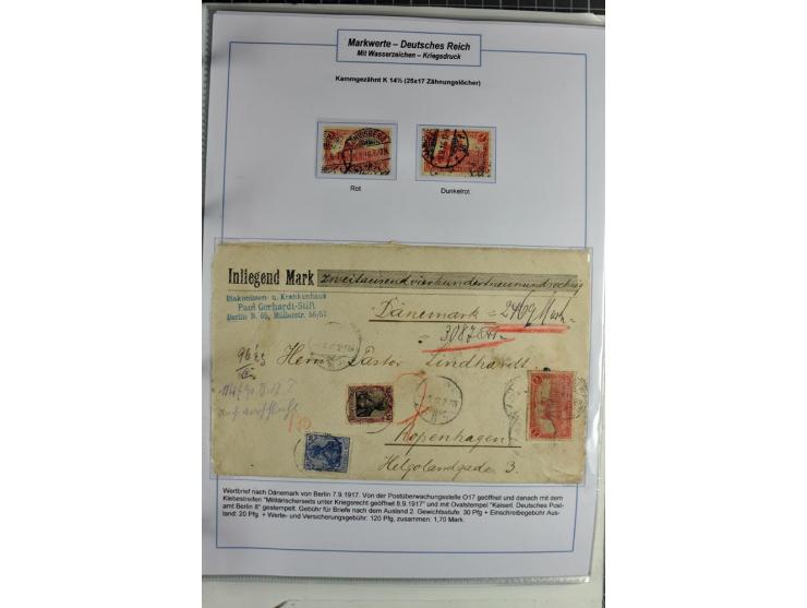 1875/1918, umfangreiche gestempelte Sammlung inkl. etwas Dienst ab Mi.-Nr. I (auf Brief) mit vielen Farben, Zwischenstegpaare