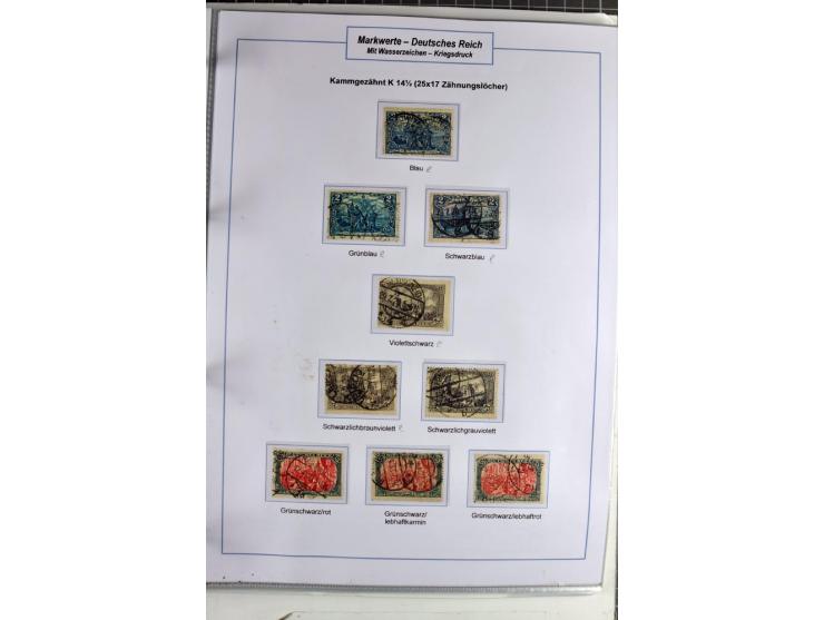 1875/1918, umfangreiche gestempelte Sammlung inkl. etwas Dienst ab Mi.-Nr. I (auf Brief) mit vielen Farben, Zwischenstegpaare
