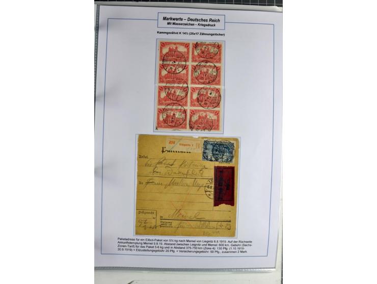 1875/1918, umfangreiche gestempelte Sammlung inkl. etwas Dienst ab Mi.-Nr. I (auf Brief) mit vielen Farben, Zwischenstegpaare
