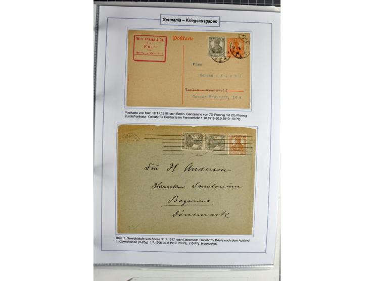 1875/1918, umfangreiche gestempelte Sammlung inkl. etwas Dienst ab Mi.-Nr. I (auf Brief) mit vielen Farben, Zwischenstegpaare
