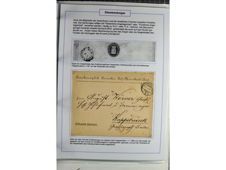 1875/1918, umfangreiche gestempelte Sammlung inkl. etwas Dienst ab Mi.-Nr. I (auf Brief) mit vielen Farben, Zwischenstegpaare