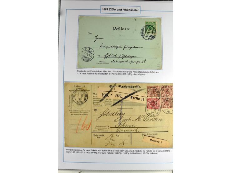 1875/1918, umfangreiche gestempelte Sammlung inkl. etwas Dienst ab Mi.-Nr. I (auf Brief) mit vielen Farben, Zwischenstegpaare
