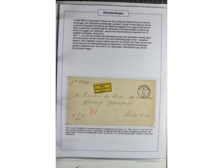 1875/1918, umfangreiche gestempelte Sammlung inkl. etwas Dienst ab Mi.-Nr. I (auf Brief) mit vielen Farben, Zwischenstegpaare
