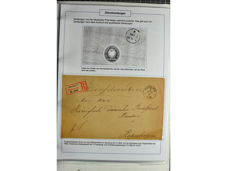 1875/1918, umfangreiche gestempelte Sammlung inkl. etwas Dienst ab Mi.-Nr. I (auf Brief) mit vielen Farben, Zwischenstegpaare