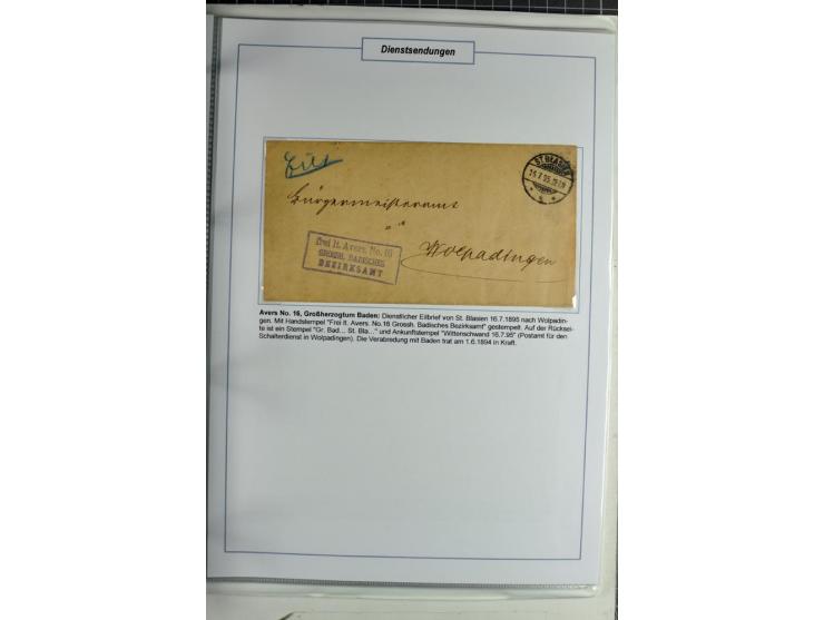 1875/1918, umfangreiche gestempelte Sammlung inkl. etwas Dienst ab Mi.-Nr. I (auf Brief) mit vielen Farben, Zwischenstegpaare