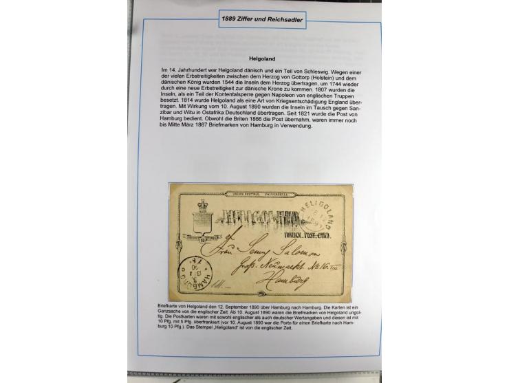 1875/1918, umfangreiche gestempelte Sammlung inkl. etwas Dienst ab Mi.-Nr. I (auf Brief) mit vielen Farben, Zwischenstegpaare