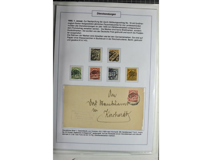 1875/1918, umfangreiche gestempelte Sammlung inkl. etwas Dienst ab Mi.-Nr. I (auf Brief) mit vielen Farben, Zwischenstegpaare