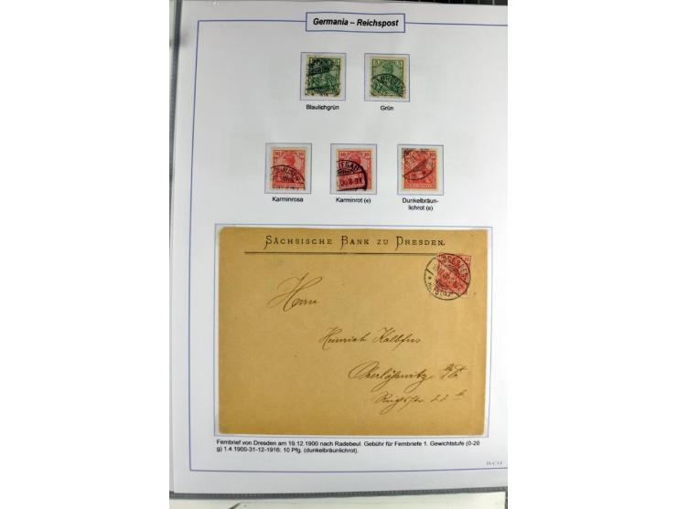 1875/1918, umfangreiche gestempelte Sammlung inkl. etwas Dienst ab Mi.-Nr. I (auf Brief) mit vielen Farben, Zwischenstegpaare