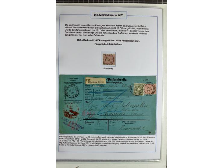 1875/1918, umfangreiche gestempelte Sammlung inkl. etwas Dienst ab Mi.-Nr. I (auf Brief) mit vielen Farben, Zwischenstegpaare