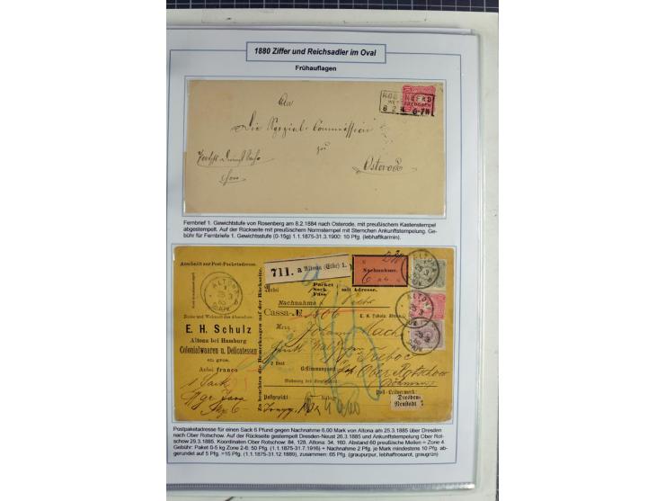 1875/1918, umfangreiche gestempelte Sammlung inkl. etwas Dienst ab Mi.-Nr. I (auf Brief) mit vielen Farben, Zwischenstegpaare