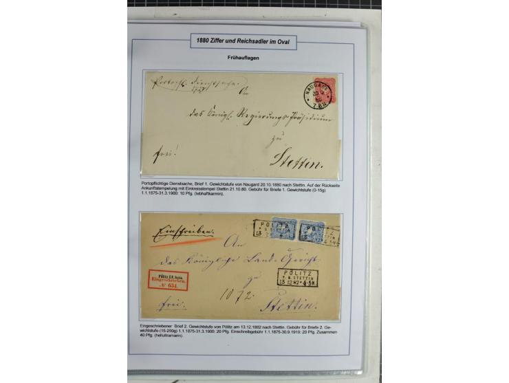 1875/1918, umfangreiche gestempelte Sammlung inkl. etwas Dienst ab Mi.-Nr. I (auf Brief) mit vielen Farben, Zwischenstegpaare