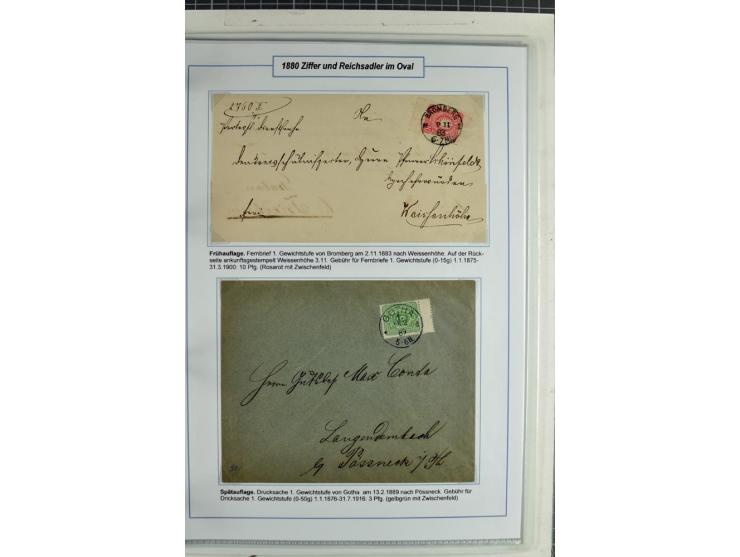 1875/1918, umfangreiche gestempelte Sammlung inkl. etwas Dienst ab Mi.-Nr. I (auf Brief) mit vielen Farben, Zwischenstegpaare